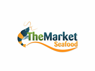 The Market- Seafood Logo client design fiverr happy client logo minimul pro designer