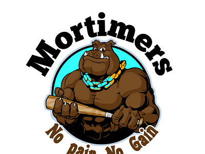 Mortimers Company (Fitness center) adobe illustrator corei8 fiverr logo design mascot