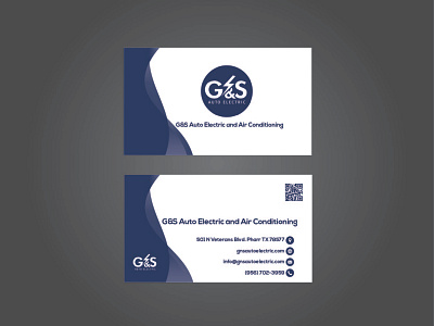 Business Card For G and S blue branding business cards corei8 ebay fiverr fiverr designer frelance happy client happy designing logo mascot white