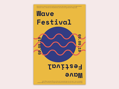 Poster design for Wave Festival concept design poster posterdesign sketch ui visualdesign