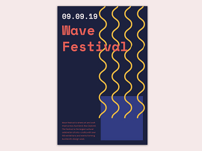 Poster design for a wave festival design poster poster design posters sketch ui visual design