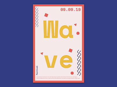 Poster design for wave festival concept design festival poster poster art poster design posters sketch ui visual visualdesign