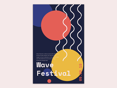 Poster design for wave festival