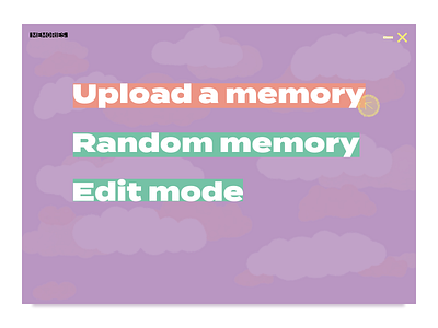 Memory maker website concept concept design memories navigation sketch ui ux website website design
