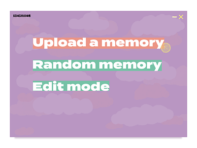 Memory maker website concept