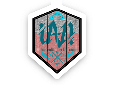 Fun little design for a friend 2d ambigram badge crest design fun illustration logo name shield symbolism