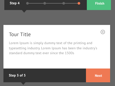 Flat tour tooltip flat guide minimal options steps tooltip tour