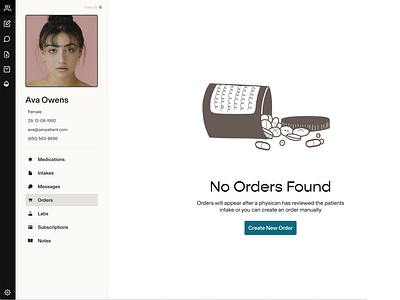 Patient Orders | Empty State | ZenPatient