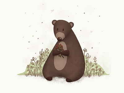 Bear 2d art bear illustration cartoon character charachter design children book illustration cute art doodle art illustration