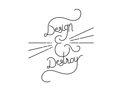 D N D ai design destroy hand lettering