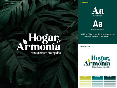 Hogar & Armonía - Brand brand identity branding colorpalette design green logo nature typography