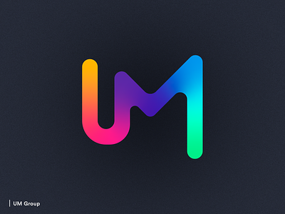UM - hightech company brand identity branding color colorpalette colors design logo tech typography um