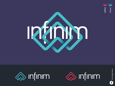 Infinim branding brand identity branding color colorpalette design icon illustrator infinite logo path typography vector