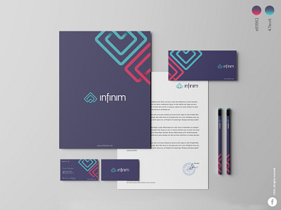 Infinim - Branding identity a4 brand identity branding businesscard color colorpalette design envelope icon logo vector