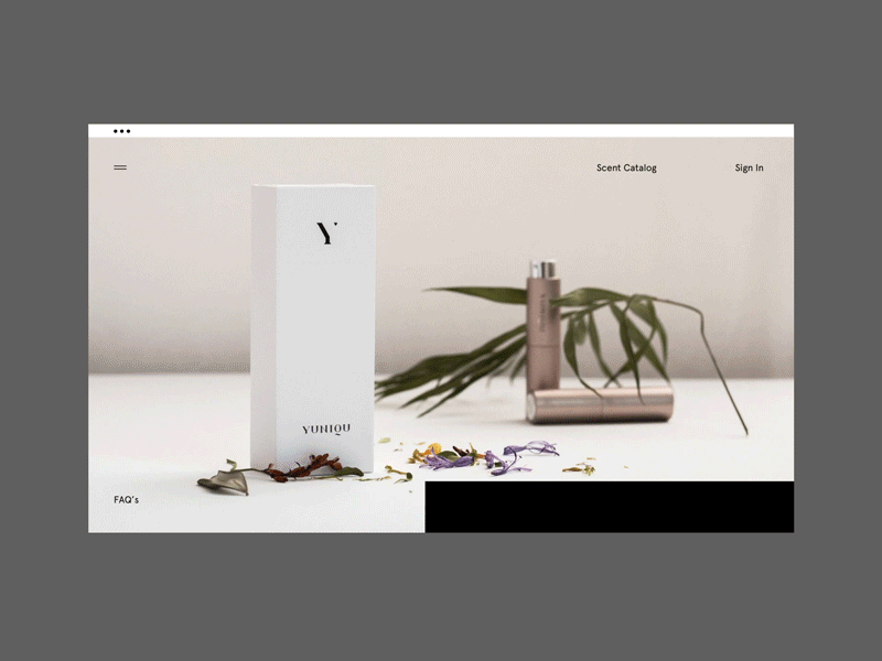 YUNIQU — Animation Concept 003 — Landing Page