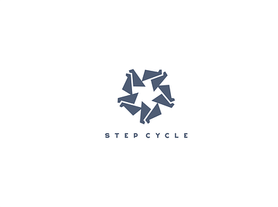 STEP CYCLE logo logo brand logo branding logo cycle logo design logo footsteps logo mark logo marks logo step logoabsract