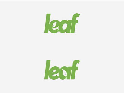 leaf logo type concept