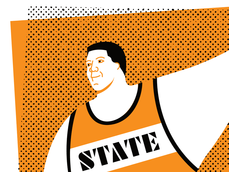 AIGA Oklahoma Talk & Poster Show aiga basketball big country bryant reeves oklahoma poster show speaking state