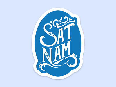 Sat Nam illustration lettering mantra sat nam vector yoga