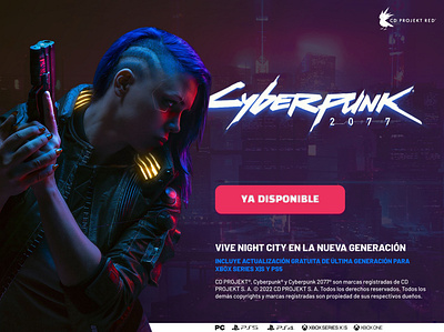Cyberpunk 2077 Landing Page cyberpunk design figma site web website