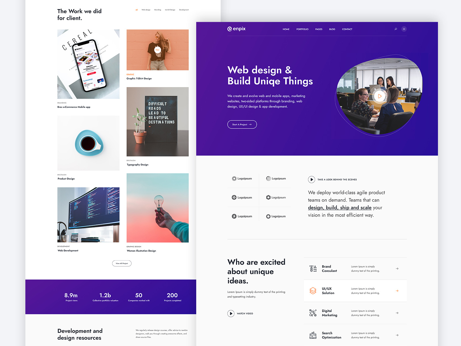 Enpix Creative Agency By Mosharaf Hossan On Dribbble