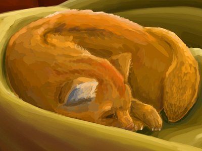 Sick Cat deviantart digital drawing illustration painting