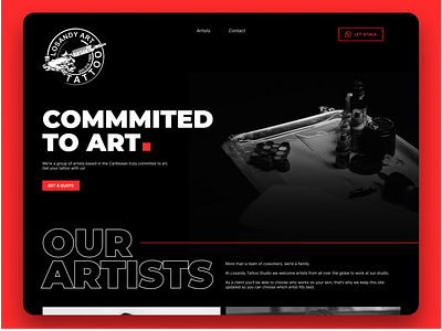 Tattoo Website UI