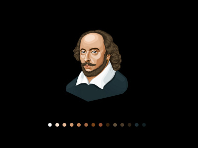 William Shakespeare character illustration portrait