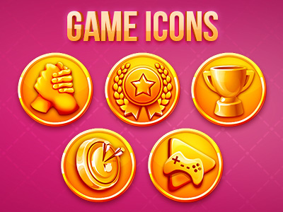 Dribble game gold icon icons interface ui user