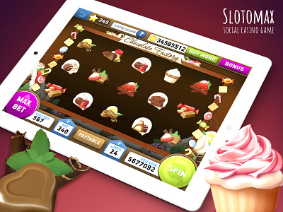 Social casino game ui and art art casino cross platform game interface old game old style social game ui ux