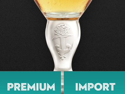 Premium or Import beer beverage draught drink fancy food menu vip