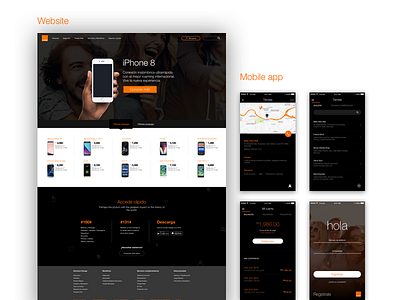 Orange Redesign Concept app concept mobile orange redesign website