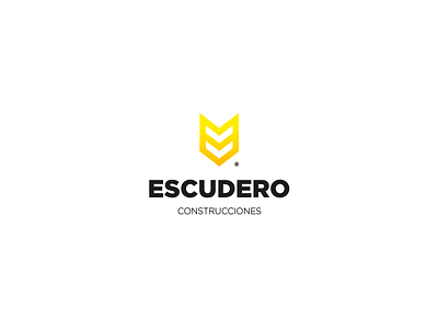 Escudero black construction logo yellow