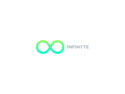 Infinyte finance gradient gray green logo turquoise