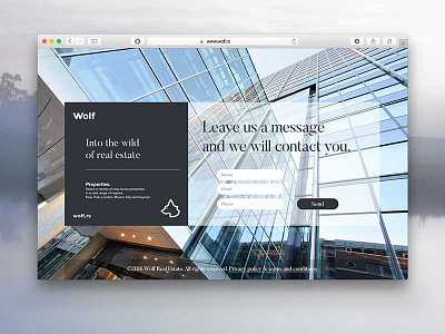 Wolf branding design estate identity logo luxury premium real web design