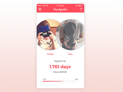 Been Together App app couple love red