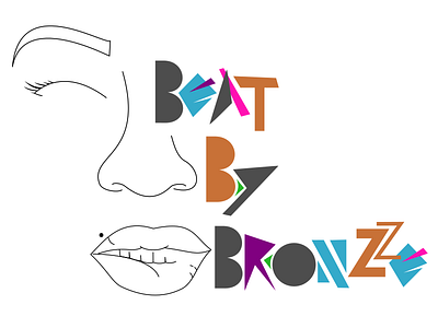 Beat By Bronzze geometric illustration modern mua trendy logo