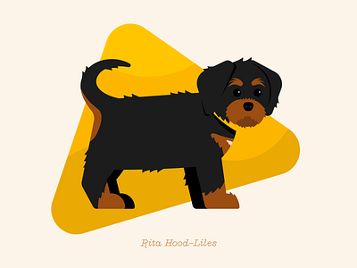Rita the Dog dog illustraion labradoodle margarita puppy rita vector