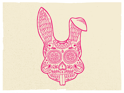 Dia De Los Conejitos bunny easter rabbit skull sugar skull