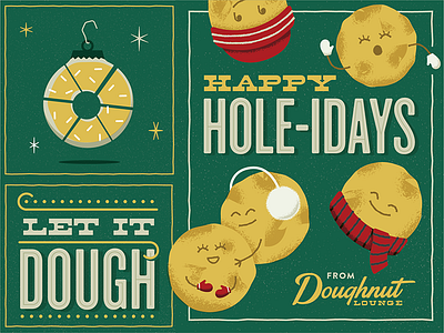 Doughnut Lounge Holiday 2016 christmas donut doughnut holidays illustration lounge ornament snow vector winter