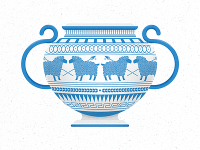It's All Sheep To Me - 2 greek illustration pottery sheep terra cotta vase vector