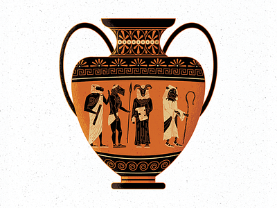 It's All Sheep To Me - 1 greek illustration pottery sheep terra cotta vase vector