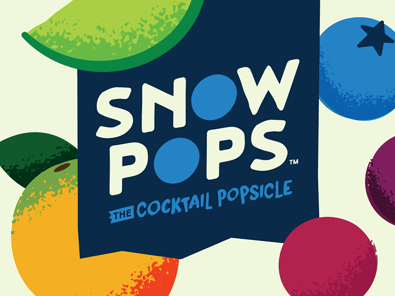 SnowPops Branding alcohol berries fruit ice lime mango popsicle summer vector