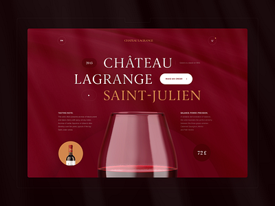 Chateau Lagrange Sain-Julien - Landing page alcholol branding design ecommerce graphic design landing landing page ui uiux ux web web design webdesign website website design wine winery