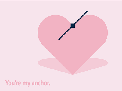 Anchor adobe adobe illustrator anchor heart illustration illustrator love minimal pink rose valentine valentines valentines day