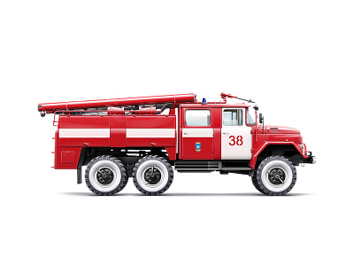 Fire Truck Illustration car fire truck firefighter illustration russia vehicle