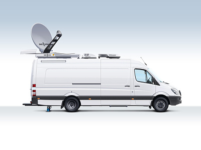 Mobile TV-stations Illustration car illustration mobile station tv tv-station vehicle