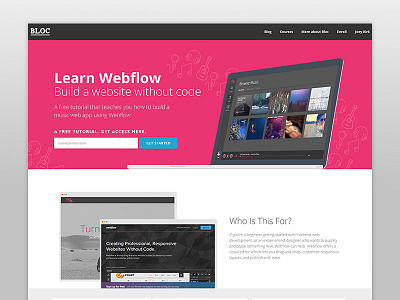 Learn Webflow bloc css design develop html jams music tutorial web app webflow