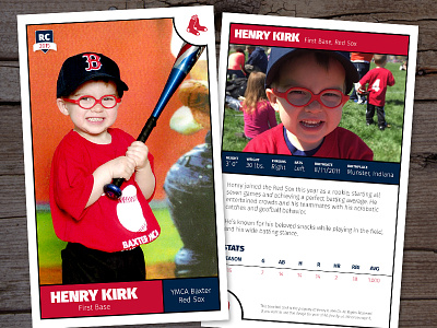Henry's T-Ball Cards - Free PSD