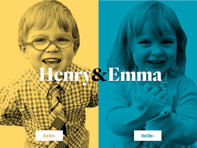 Henry&Emma design kids personal site webdesign